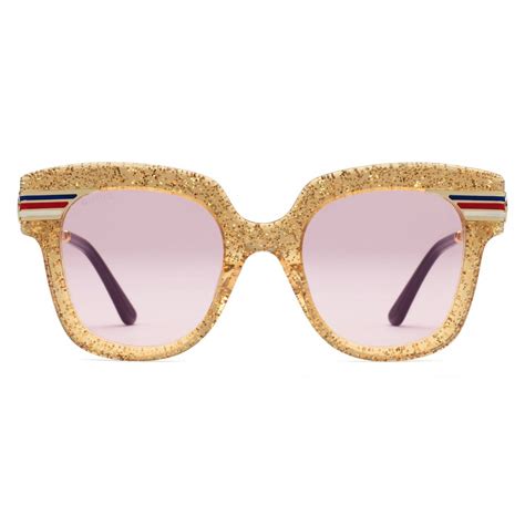 gucci 55mm glitter square sunglasses|Gucci square sunglasses unisex.